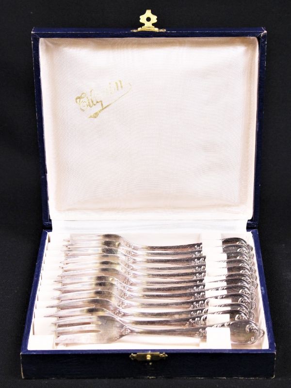 Tilquin - set zilveren vorkjes - jaren '40-'50